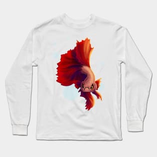 Angry Betta Fish Long Sleeve T-Shirt